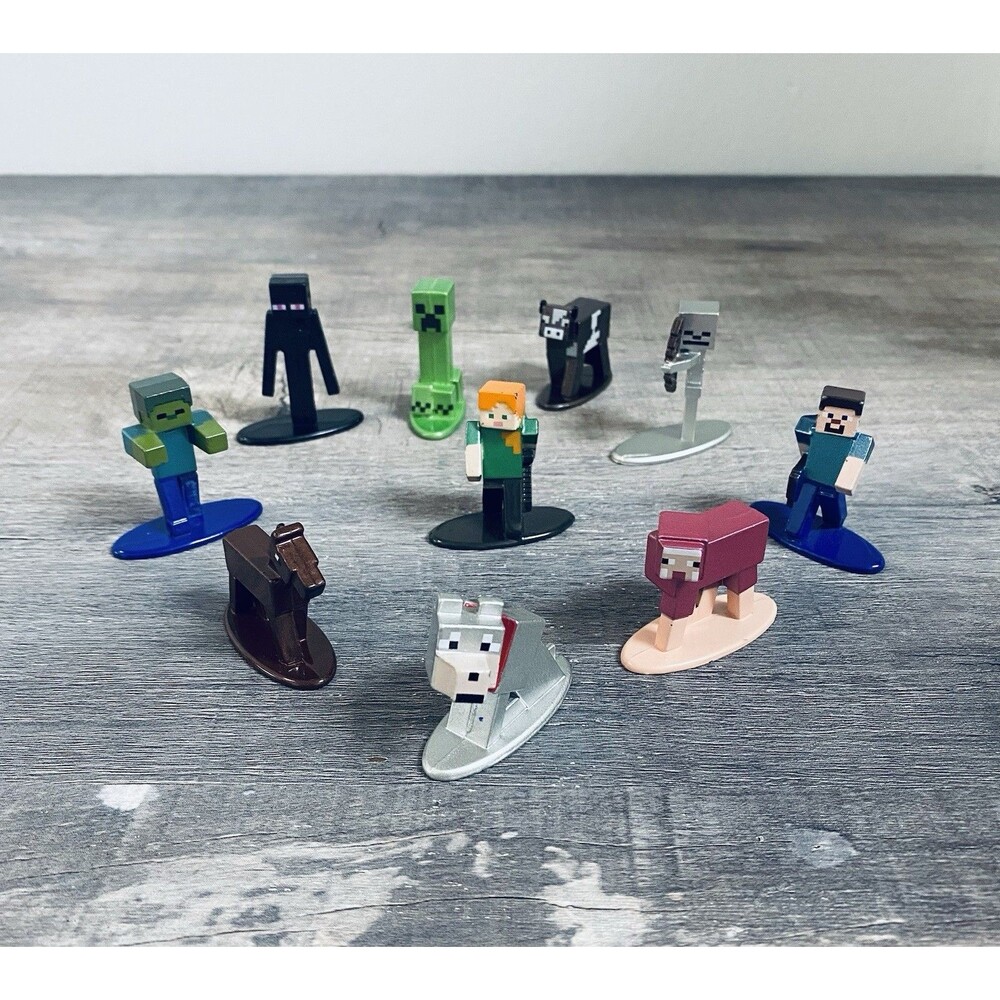 10 Jada Toys Minecraft 1.65" Die-cast Metal Collectible Figurines